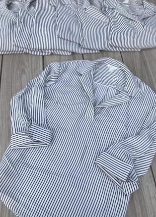 Блуза блузка сорочка h&m  рубашка смугаста3 фото