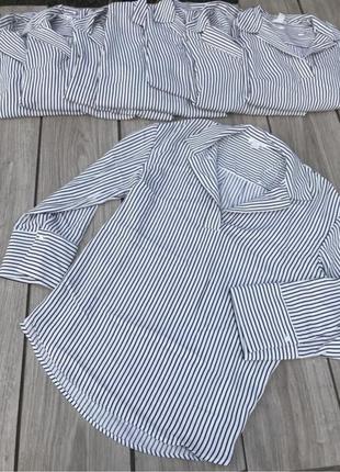 Блуза блузка сорочка h&m  рубашка смугаста7 фото