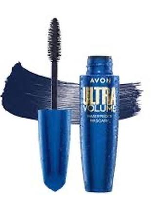 Водостійка туш для вій ультра,avon ultra volume,чорна10 мл.3 фото