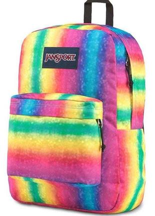 Яркий городской рюкзак 25l jansport superbreak радужный