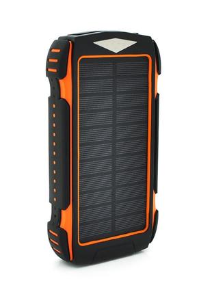 Power bank pd18w 30000mah solar, flashlight, input:5v/2a/3a(type-c, micro usb, lightning),