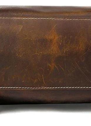 Рюкзак шкіряний дорожній vintage 14796 коричневий4 фото