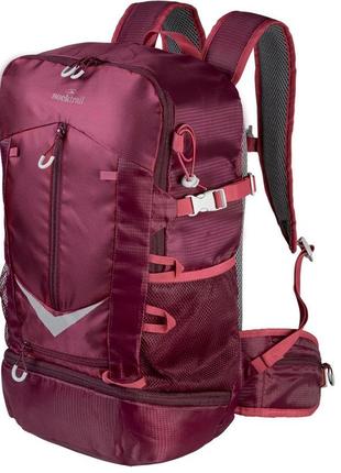 Легкий похідний рюкзак із дощовиком 30l rocktrail ian389063 бордовий