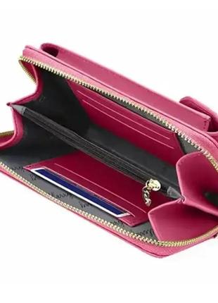 Женский клатч-шумка baellerry forever young, кошелек сумка с отделением для телефона. цвет: розовый7 фото