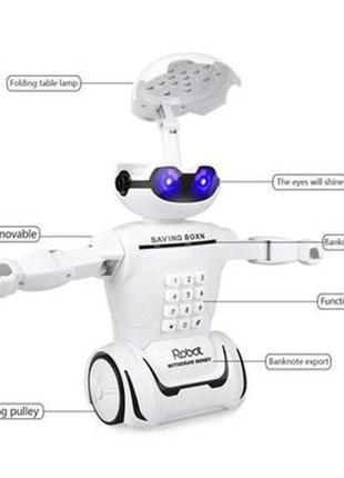 Электронная детская копилка - сейф с кодовым замком и купюроприемником робот robot bodyguard и лампа 2в12 фото