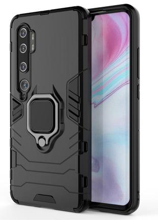 Чехол ring case для xiaomi mi note 10 / mi note 10 pro (mi cc9 pro) бронированный бампер с кольцом черный 2