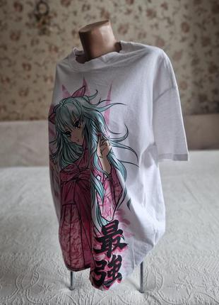 Жіноча оверсайз футболка з принтом аніме fb sister2 фото