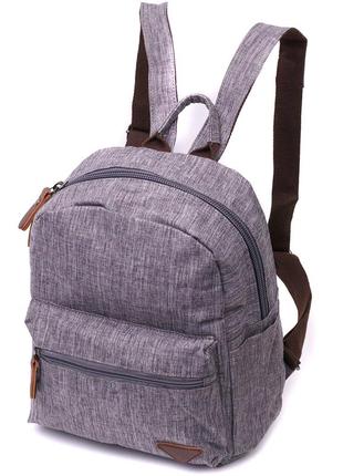 Замечательный мужской рюкзак из текстиля vintage 22240 серый1 фото