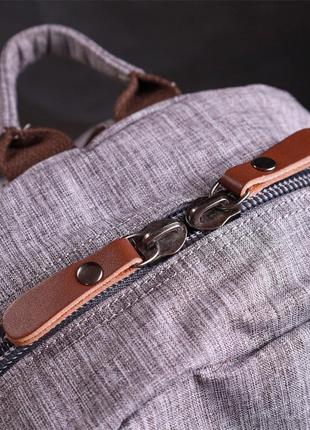 Замечательный мужской рюкзак из текстиля vintage 22240 серый9 фото