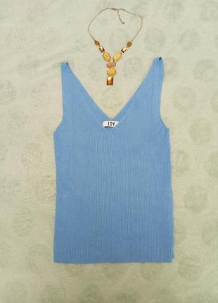 Топ майка размер s-m топик jdy v neck knitted vest pastel lilac5 фото