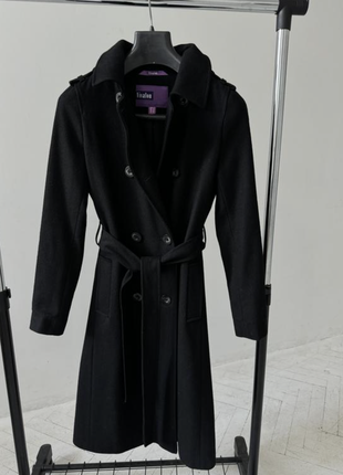 Пальто чорне vivalon 80% шерсть
