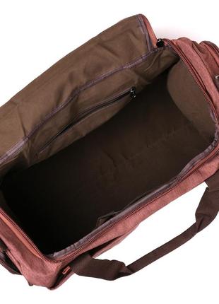 Дорожня сумка текстильна vintage 20138 коричнева6 фото