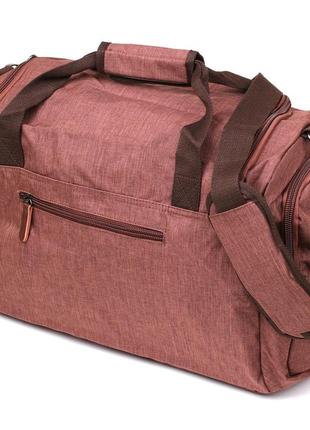Дорожня сумка текстильна vintage 20138 коричнева5 фото
