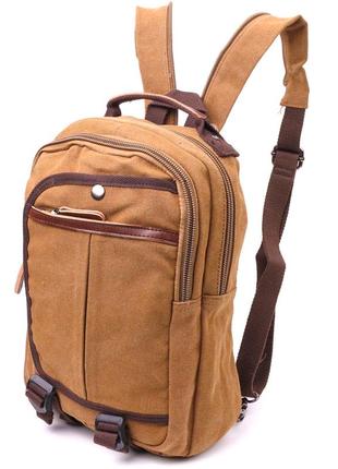 Зручний рюкзак із текстилю 21257 vintage коричневий