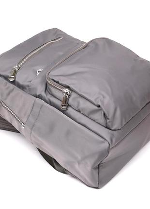 Рюкзак нейлоновый vintage 14813 серый4 фото