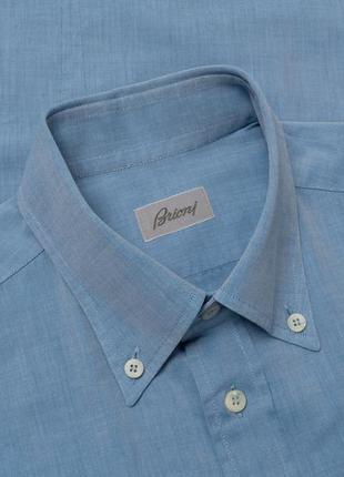 Brioni&nbsp; blue shirt&nbsp;&nbsp;мужская рубашка1 фото