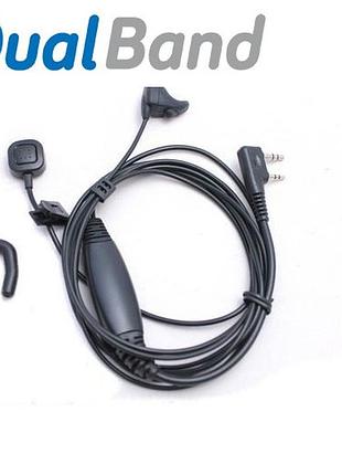 Гарнітура 2 дротова з вибромикрофоном kenwood gve1106-knd