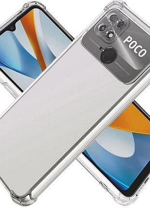 Чехол fiji proof для xiaomi poco c40 бампер с усиленными бортами transparent