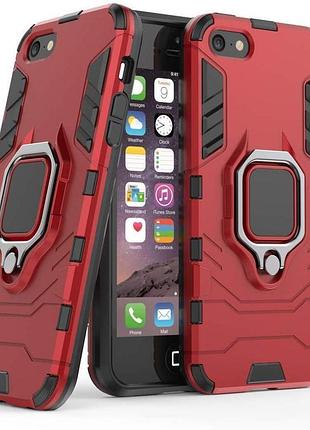 Чехол ring case для apple iphone 5 / 5s / se бронированный бампер с кольцом красный
