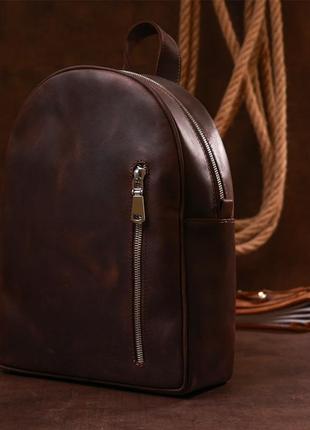 Универсальный матовый женский рюкзак shvigel 16329 коричневый6 фото