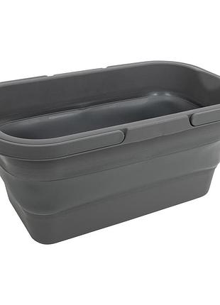 Кошик складаний bo-camp foldable box with table top 17l grey (6303695)3 фото