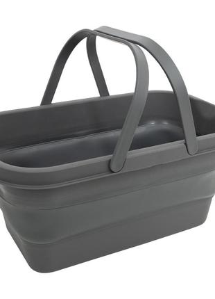 Кошик складаний bo-camp foldable box with table top 17l grey (6303695)4 фото