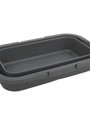 Кошик складаний bo-camp foldable box with table top 17l grey (6303695)6 фото