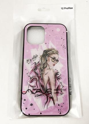 Чохол apple iphone 12 pro max. my style рожевий2 фото