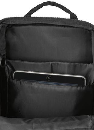 Деловой рюкзак со светоотражающими вставками 17l topmove черный с серым10 фото