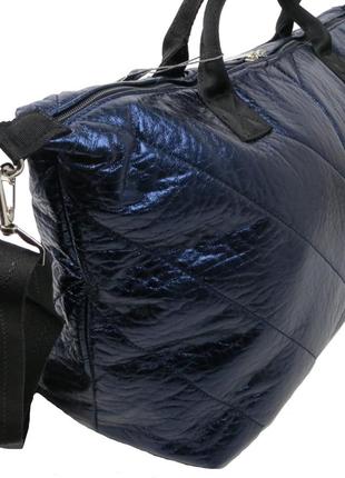 Дутая женская сумка из кожзаменителя wallaby синяя7 фото