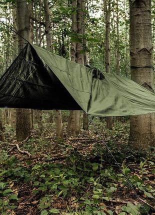 Водонепроницаемый дождевик (пончо) с капюшоном и карманом e-tac cs-yy02 green