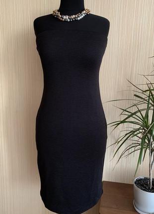 Бандажное платье mango новое!! маленькое черное платье