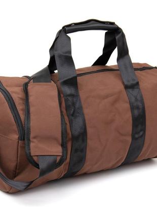 Спортивна сумка текстильна vintage 20643 коричнева2 фото