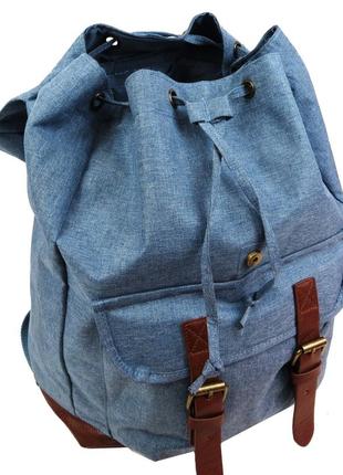 Городской рюкзак городской 20l retro-ruscksack голубой7 фото