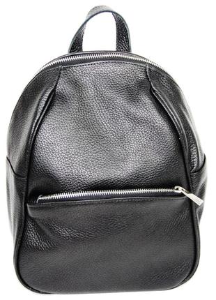Кожаный женский рюкзак borsacomoda черный 9 л3 фото