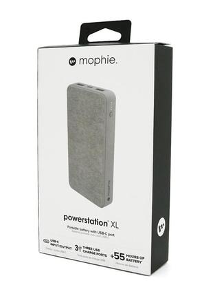 Powerbankttec mophie15000mah, output: 2*usb + type-c, 20w, gray, q205 фото