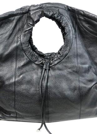 Оригінальна жіноча шкіряна сумка giorgio ferretti чорна1 фото