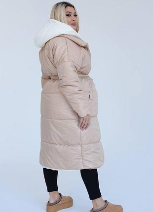 Зимове подвійне пальто2 фото