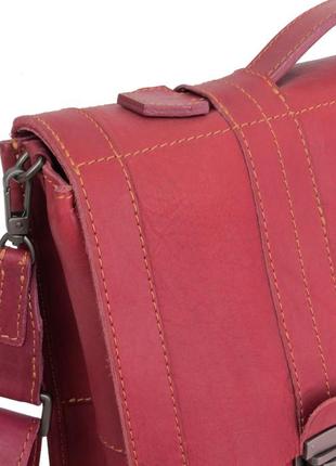 Кожаный женский портфель mykhail ikhtyar, украина бордовый8 фото