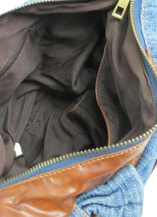 Женская джинсовая сумка небольшого размера fashion jeans bag синяя9 фото