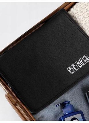 Дорожная косметичка, несессер, бьюти кейс ecarla черная