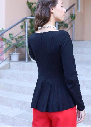 Джемпер свитер женский стильный с баской2 фото