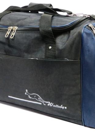 Спортивна сумка wallaby 447-1 чорний із синім, 59 л3 фото