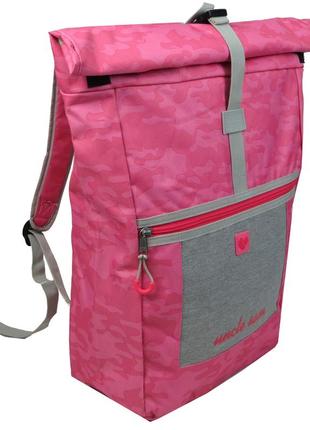 Жіночий рюкзак у стилі барбі 22l rolltop uncle sam рожевий2 фото