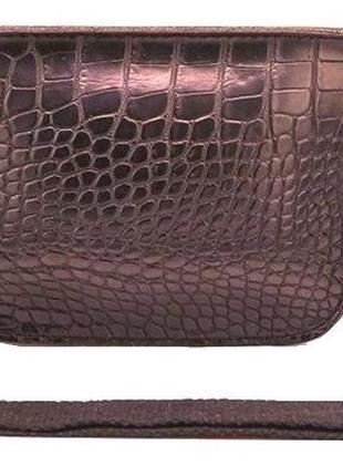 Женская сумка из эко кожи под крокодила edibazzar коричневая5 фото