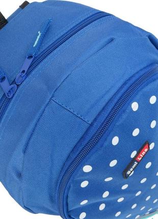 Молодежный городской рюкзак 25l semiline синий в горох9 фото