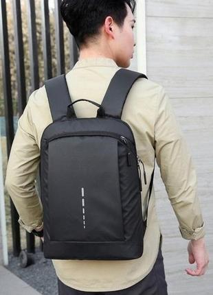 Компактный плоский городской рюкзак likado черный2 фото