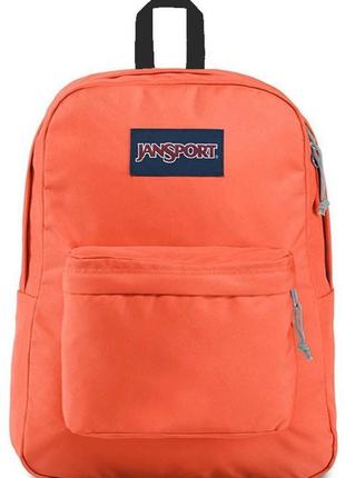 Яскравий міський рюкзак 25l jansport superbreak кораловий3 фото