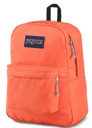 Яркий городской рюкзак 25l jansport superbreak коралловый