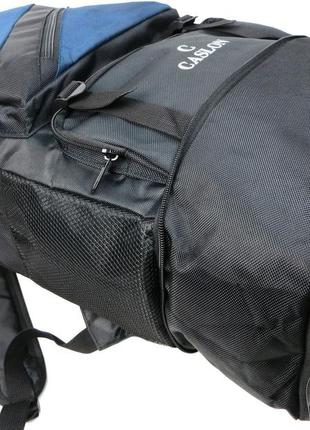 Рюкзак туристический с возможностью увеличения 40l caslon s9802 черный с синим7 фото